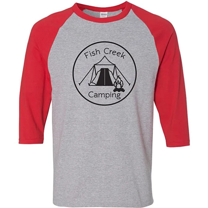 Gildan Heavy Cotton 3/4 Sleeve Raglan T-Shirt - Screen
