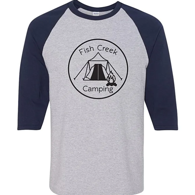 Gildan Heavy Cotton 3/4 Sleeve Raglan T-Shirt - Screen