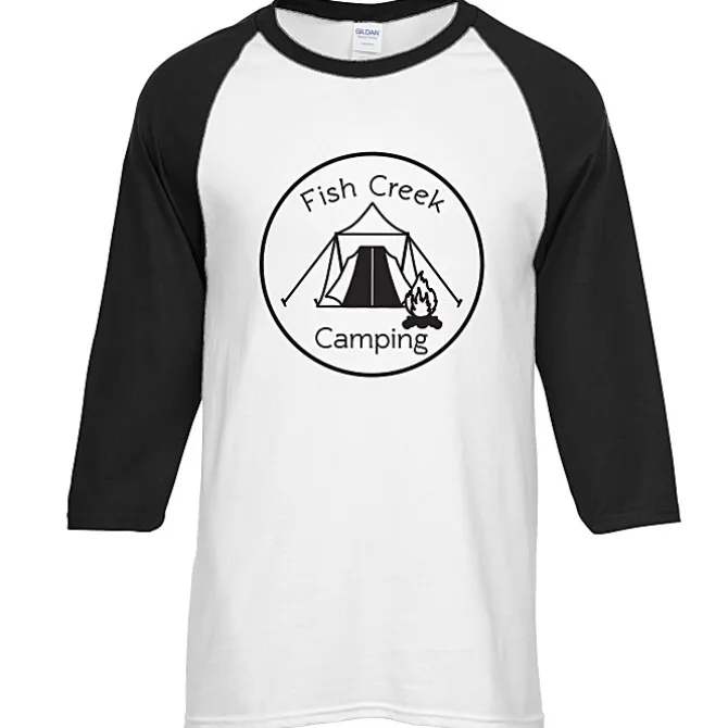 Gildan Heavy Cotton 3/4 Sleeve Raglan T-Shirt - Screen