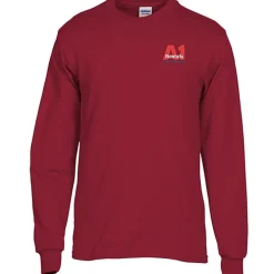 Gildan 5.3-oz Cotton LS T-Shirt - Embroidered