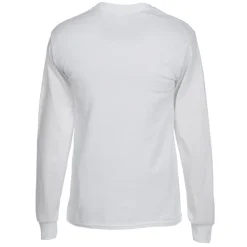 Gildan 5.3-oz Cotton LS T-Shirt - Full Color - White