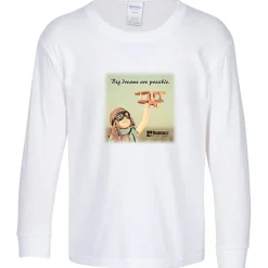 Gildan 5.3-oz Cotton LS T-Shirt - Youth - Full Color - White