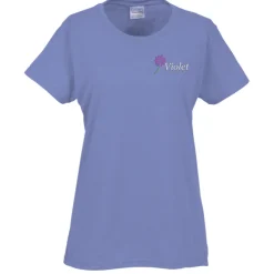 Gildan 5.3-oz Cotton T-Shirt - Ladies' - Embroidered