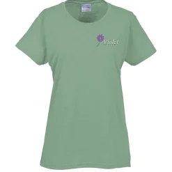 Gildan 5.3-oz Cotton T-Shirt - Ladies' - Embroidered