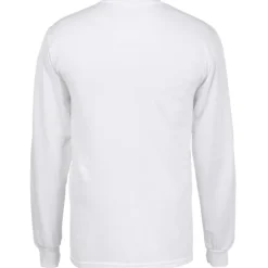 Gildan 6-oz Ultra Cotton LS Pocket T-Shirt - White - Screen