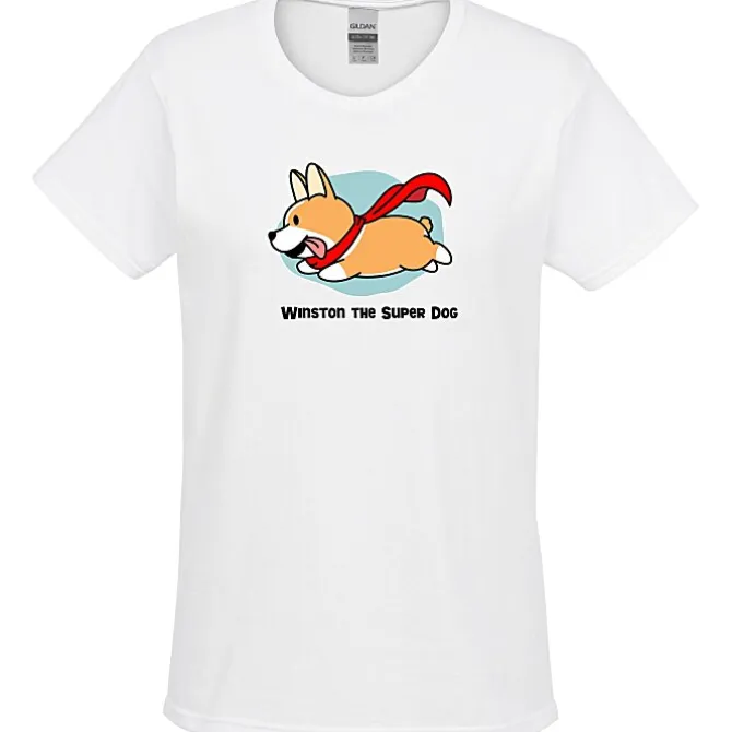 Gildan 6-oz Ultra Cotton T-Shirt - Ladies' - Full Color - White