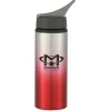 Gradient Color Aluminum Sport Bottle with Straw Lid - 24 oz - 24 hr
