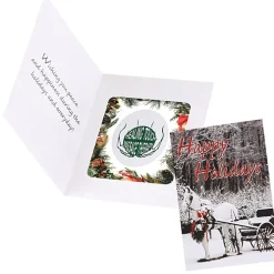 Greeting Card with Magnetic Photo Frame-Horse Drawn Carriage
