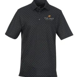 Greg Norman Micro Pique Spinner Print Polo - Men's