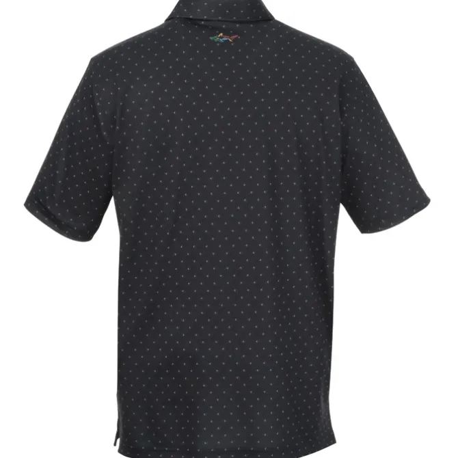 Greg Norman Micro Pique Spinner Print Polo - Men's
