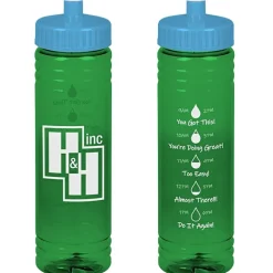 Halcyon Water Bottle with Droplet Graphics - 24 oz