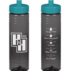 Halcyon Water Bottle with Droplet Graphics - 24 oz
