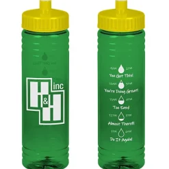 Halcyon Water Bottle with Droplet Graphics - 24 oz