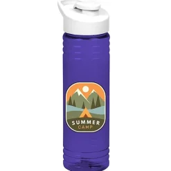 Halcyon Water Bottle with Flip Carry Lid - 24 oz - Full Color