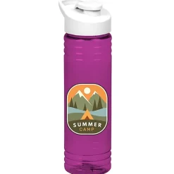 Halcyon Water Bottle with Flip Carry Lid - 24 oz - Full Color