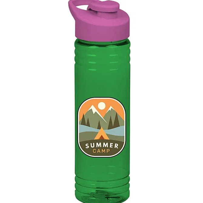 Halcyon Water Bottle with Flip Carry Lid - 24 oz - Full Color