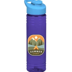 Halcyon Water Bottle with Flip Carry Lid - 24 oz - Full Color