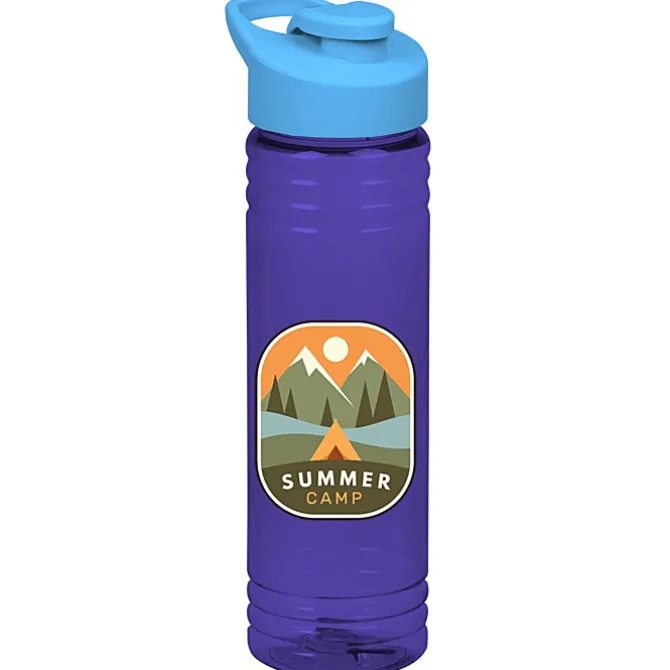 Halcyon Water Bottle with Flip Carry Lid - 24 oz - Full Color