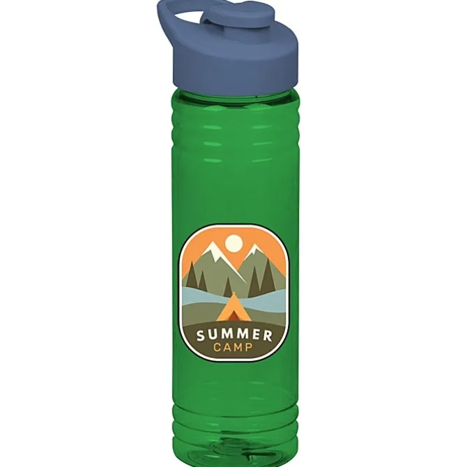 Halcyon Water Bottle with Flip Carry Lid - 24 oz - Full Color