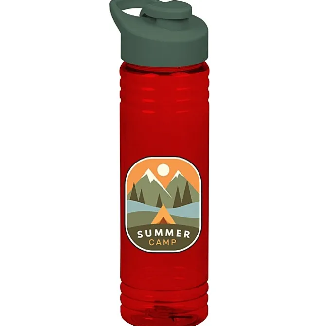 Halcyon Water Bottle with Flip Carry Lid - 24 oz - Full Color