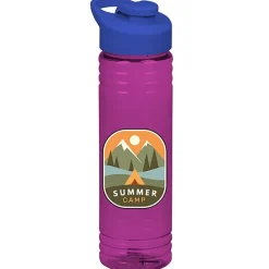 Halcyon Water Bottle with Flip Carry Lid - 24 oz - Full Color