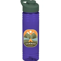 Halcyon Water Bottle with Flip Carry Lid - 24 oz - Full Color