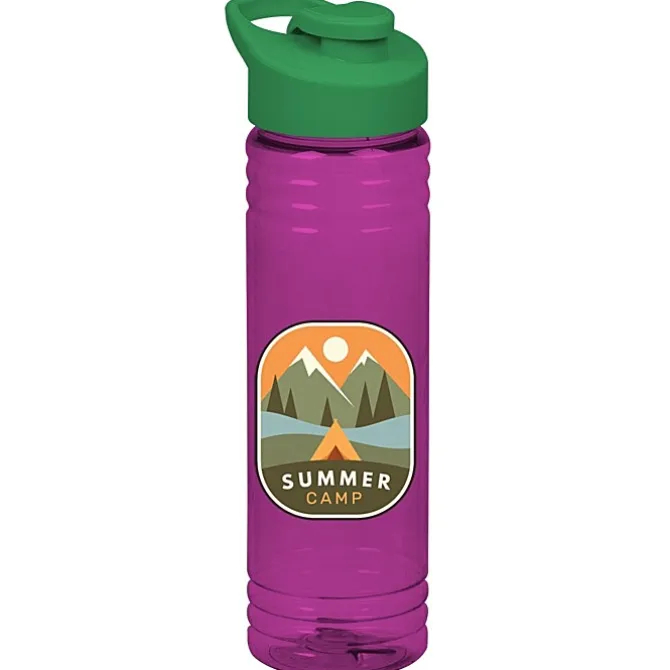 Halcyon Water Bottle with Flip Carry Lid - 24 oz - Full Color
