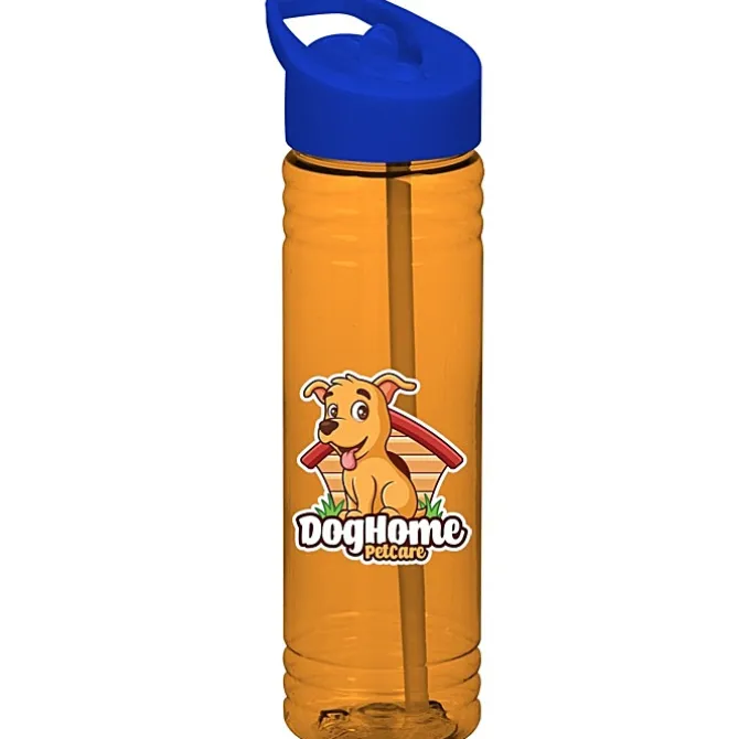 Halcyon Water Bottle with Flip Straw Lid - 24 oz - Full Color