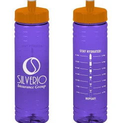Halcyon Water Bottle with Stay Hydrated Graphics - 24 oz