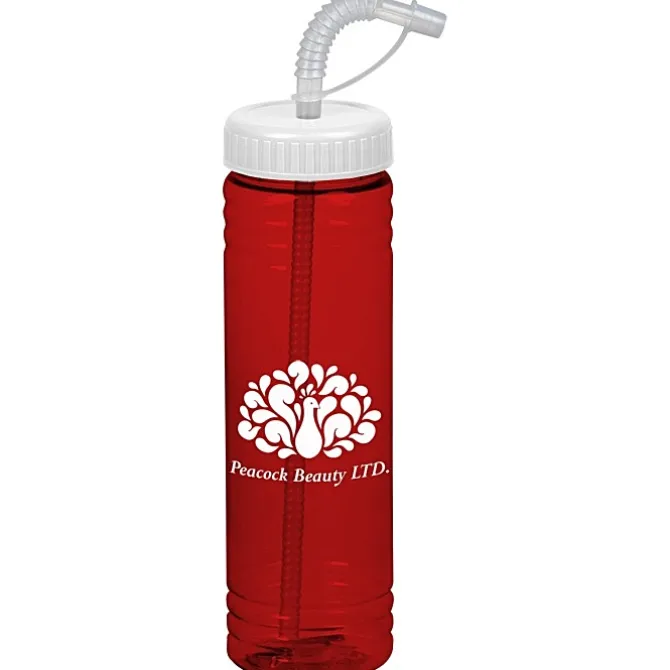 Halcyon Water Bottle with Straw Lid - 24 oz