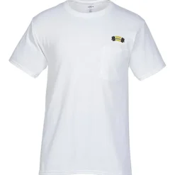 Hanes Authentic Pocket T-Shirt - Embroidered
