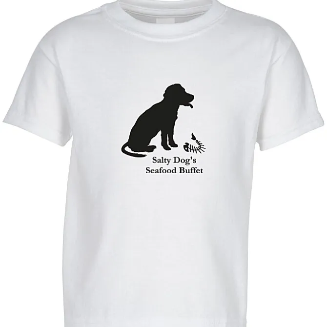Hanes 50/50 ComfortBlend T-Shirt - Youth - White - Screen