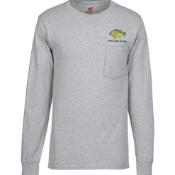 Hanes Workwear Pocket Long Sleeve T-Shirt - Embroidered