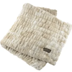 Hazelnut Chunky Faux Fur Blanket