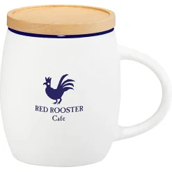 Hearth Coffee Mug with Wood Lid Coaster - 14 oz