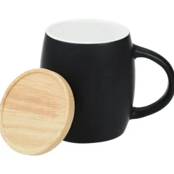Hearth Coffee Mug with Wood Lid Coaster - 14 oz - 24 hr