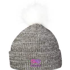 Heathered Faux Fur Pom Beanie