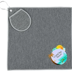 Heather Golf Towel with Ball Pouch
