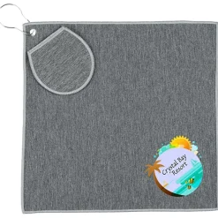 Heather Golf Towel with Ball Pouch