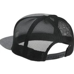 Heather 6 Panel Arch Trucker Snapback Cap