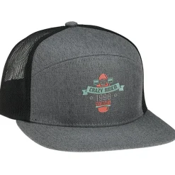 Heather 6 Panel Arch Trucker Snapback Cap