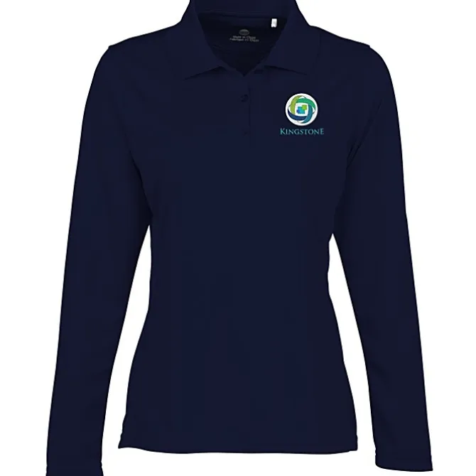 Ice Performance Pique Long Sleeve Polo - Ladies' - Embroidered