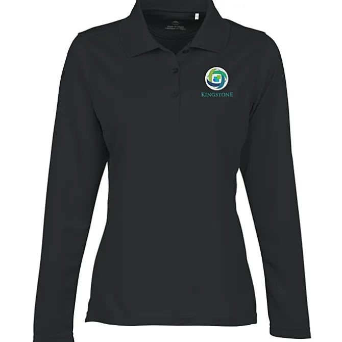 Ice Performance Pique Long Sleeve Polo - Ladies' - Embroidered