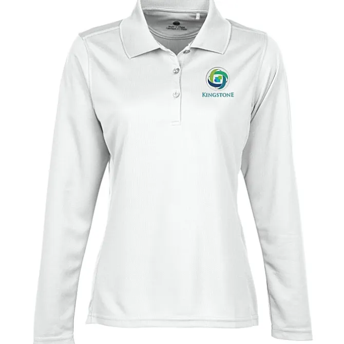 Ice Performance Pique Long Sleeve Polo - Ladies' - Embroidered