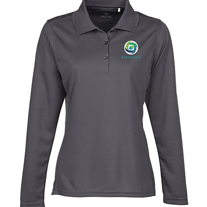 Ice Performance Pique Long Sleeve Polo - Ladies' - Embroidered