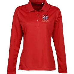 Ice Performance Pique Long Sleeve Polo - Ladies' - Full Color