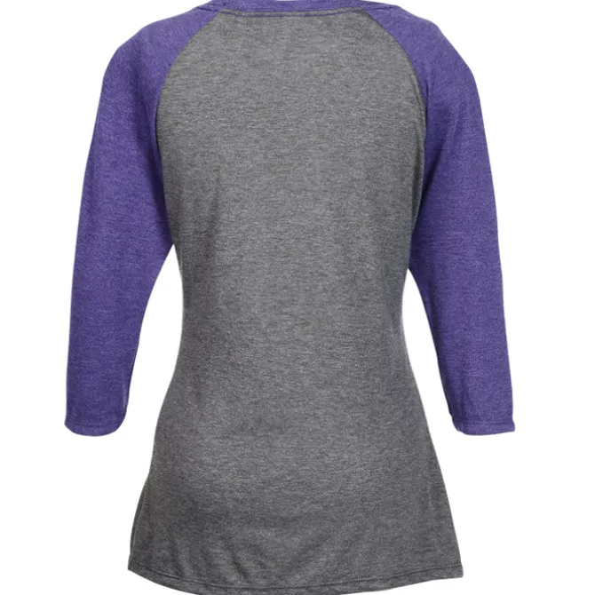 Ideal 3/4 Sleeve Raglan T-Shirt - Ladies' - Embroidered
