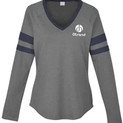 Intermission Stripe Long Sleeve V-Neck T-Shirt - Ladies'