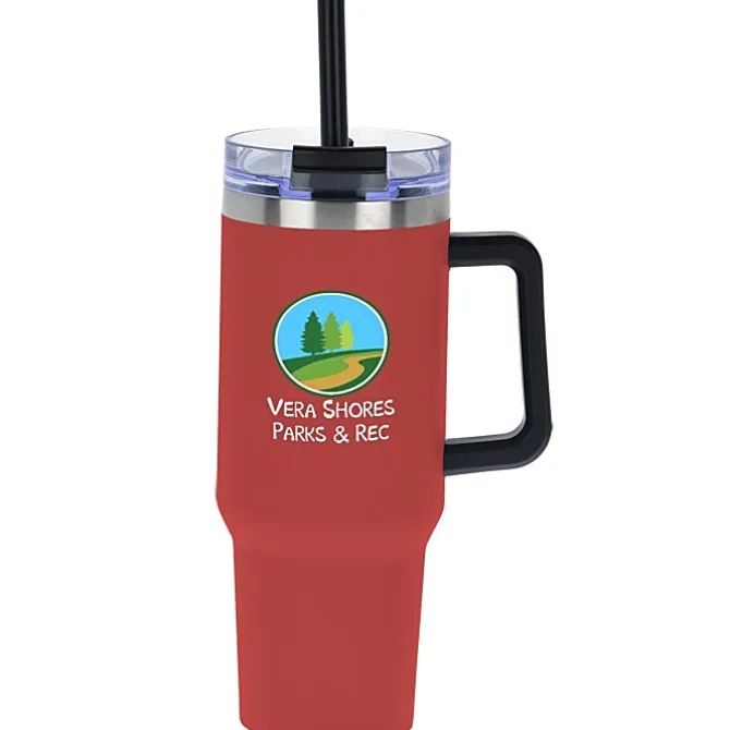 Intrepid Vacuum Mug with Straw - 40 oz - Full Color