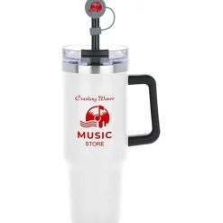 Intrepid Vacuum Mug with Straw & Topper - 40 oz